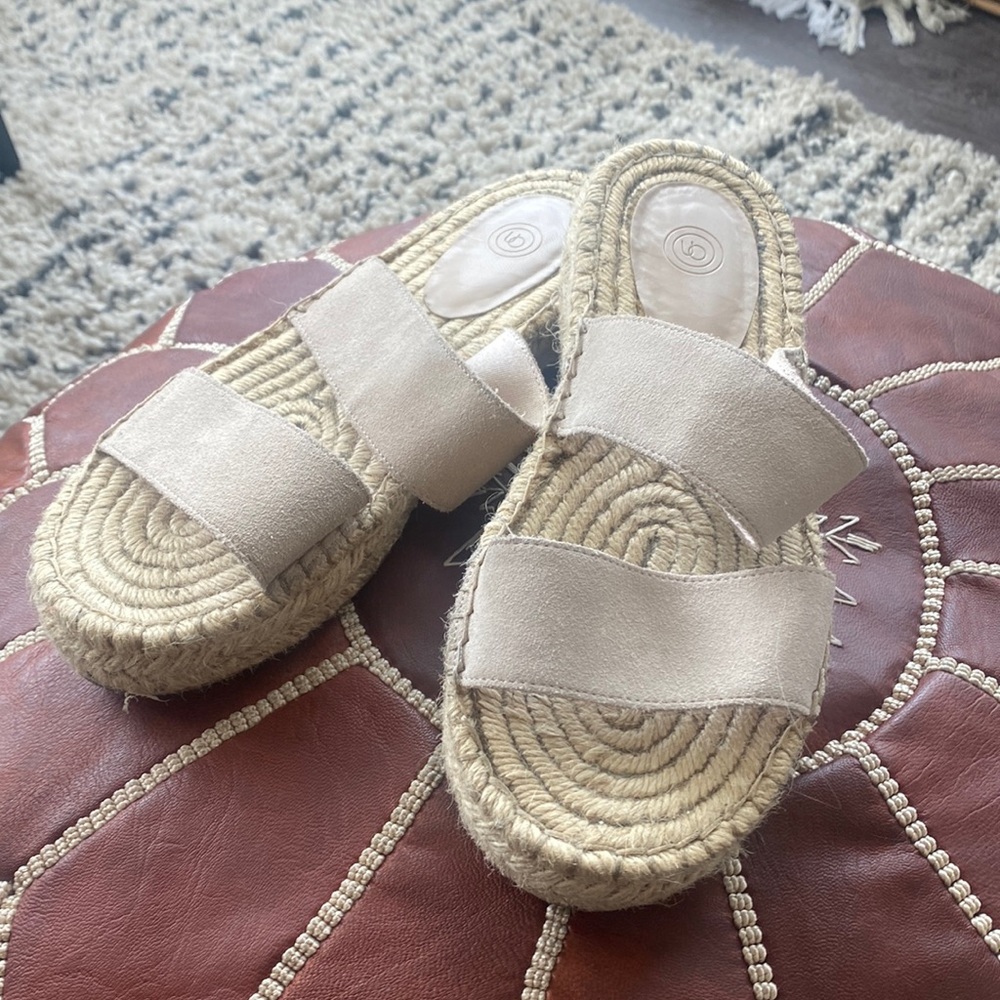 Slide espadrille sandals